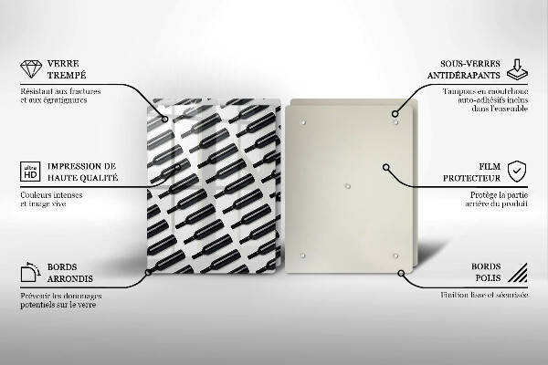 Placă sticla protectie aragaz Sticle de vin negru