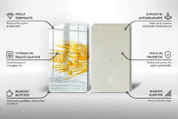 Placă sticla protectie aragaz Paste