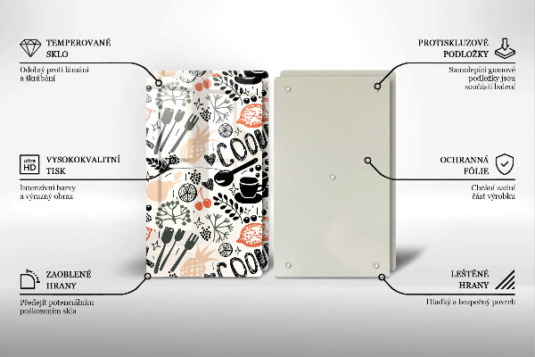 Placa din sticla protectie perete bucatarie Motiv de bucătărie din desene animate