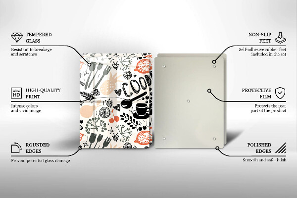 Placa din sticla protectie perete bucatarie Motiv de bucătărie din desene animate