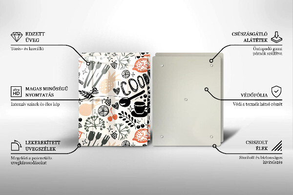 Placa din sticla protectie perete bucatarie Motiv de bucătărie din desene animate