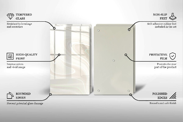 Placa din sticla protectie perete bucatarie Textura cremoasa