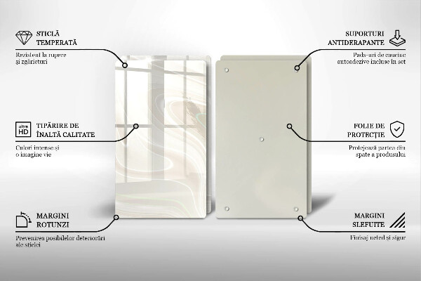 Placa din sticla protectie perete bucatarie Textura cremoasa