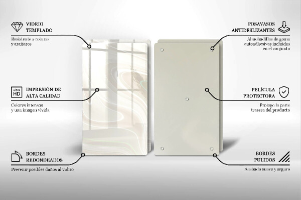 Placa din sticla protectie perete bucatarie Textura cremoasa