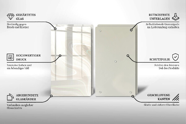 Placa din sticla protectie perete bucatarie Textura cremoasa