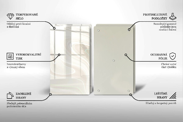 Placa din sticla protectie perete bucatarie Textura cremoasa