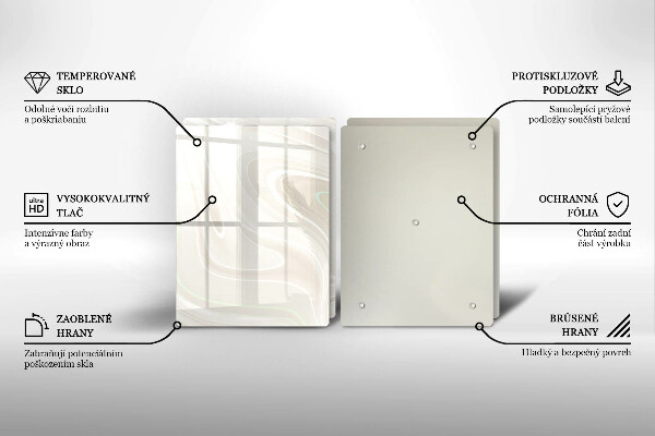 Placa din sticla protectie perete bucatarie Textura cremoasa