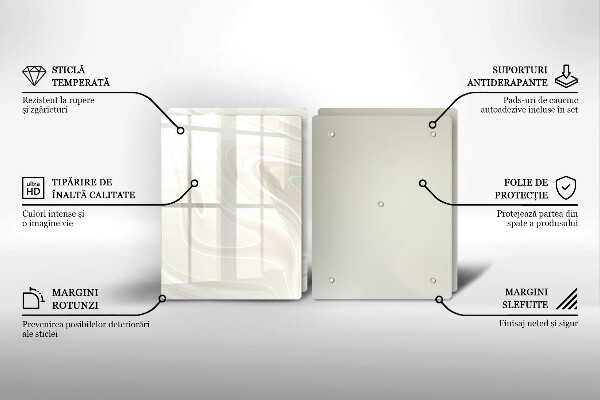 Placa din sticla protectie perete bucatarie Textura cremoasa