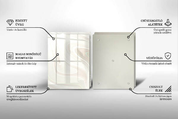 Placa din sticla protectie perete bucatarie Textura cremoasa