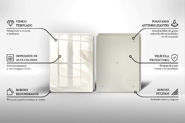 Placa din sticla protectie perete bucatarie Textura cremoasa