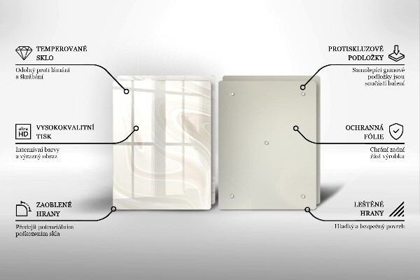 Placa din sticla protectie perete bucatarie Textura cremoasa