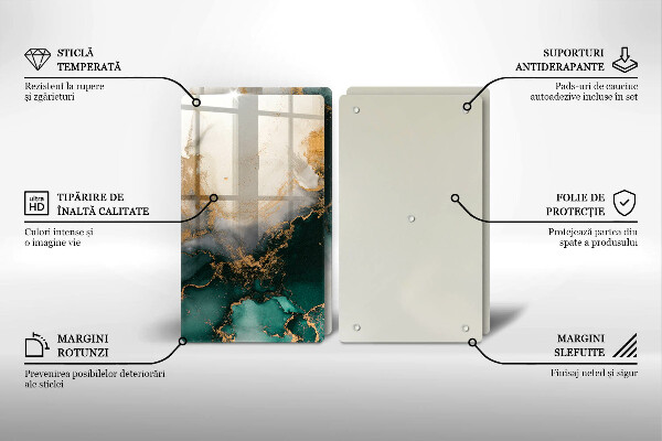 Placa din sticla protectie perete bucatarie Marmură multicoloră