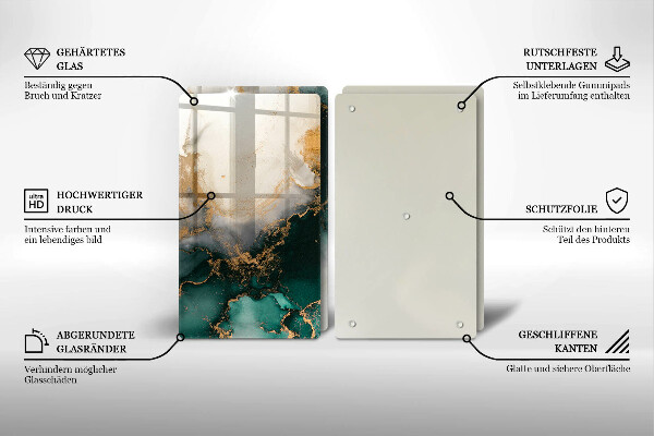 Placa din sticla protectie perete bucatarie Marmură multicoloră