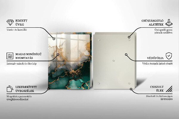 Placa din sticla protectie perete bucatarie Marmură multicoloră