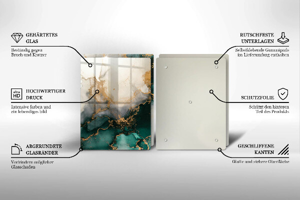 Placa din sticla protectie perete bucatarie Marmură multicoloră