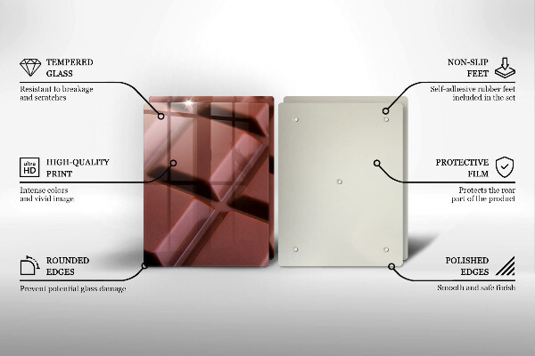 Placa din sticla protectie perete bucatarie Cuburi de ciocolata