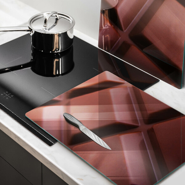 Placa din sticla protectie perete bucatarie Cuburi de ciocolata