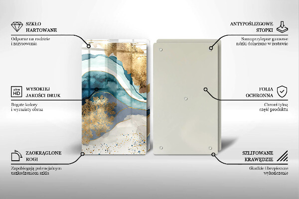 Placa din sticla protectie perete bucatarie Marmură colorată