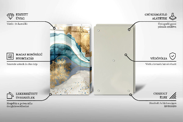 Placa din sticla protectie perete bucatarie Marmură colorată