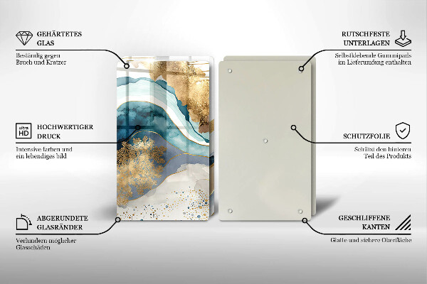 Placa din sticla protectie perete bucatarie Marmură colorată