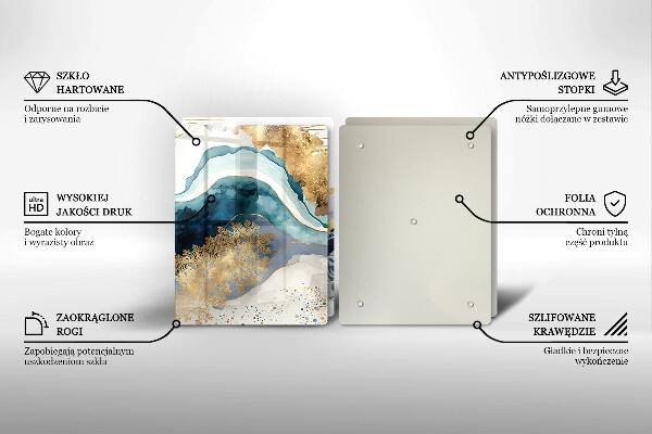 Placa din sticla protectie perete bucatarie Marmură colorată