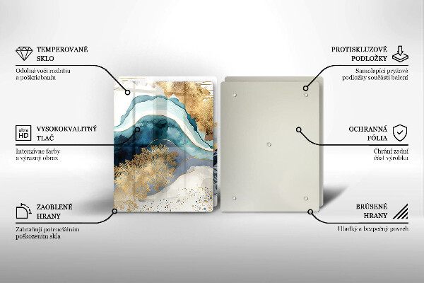 Placa din sticla protectie perete bucatarie Marmură colorată