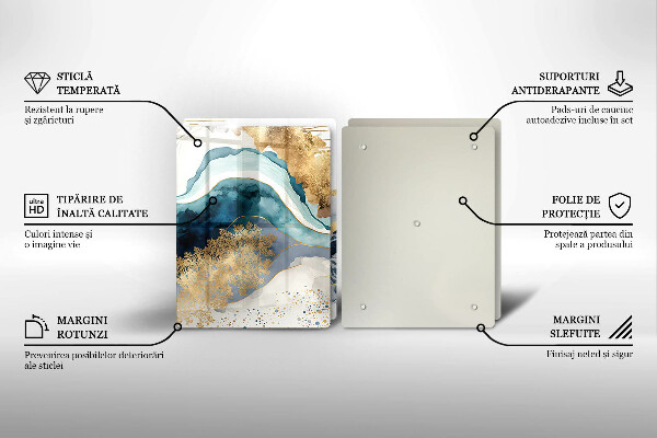 Placa din sticla protectie perete bucatarie Marmură colorată