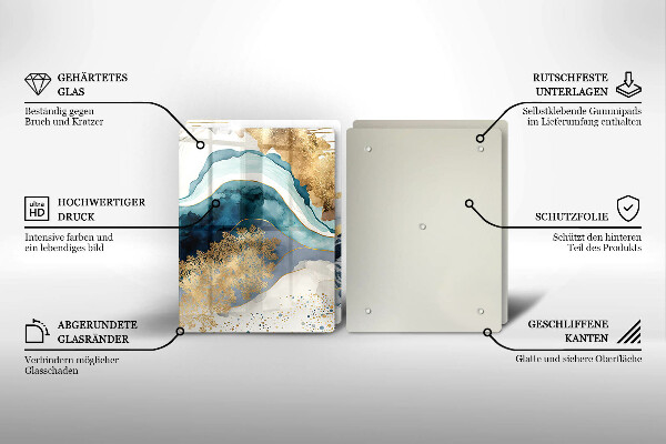 Placa din sticla protectie perete bucatarie Marmură colorată