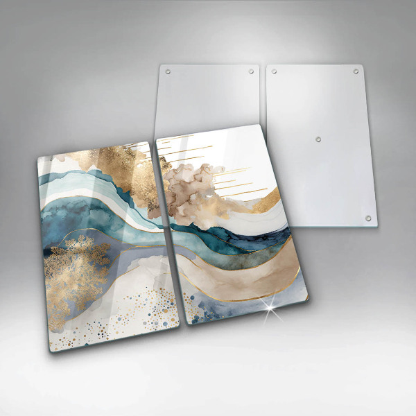 Placa din sticla protectie perete bucatarie Marmură colorată