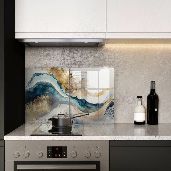 Placa din sticla protectie perete bucatarie Marmură colorată