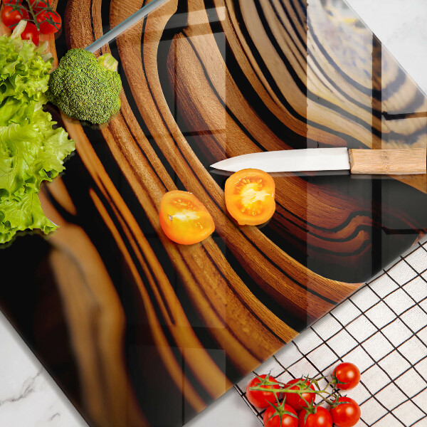 Placa din sticla protectie perete bucatarie Butuc de lemn