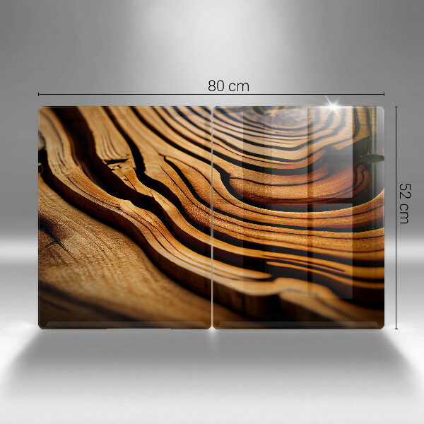 Placa din sticla protectie perete bucatarie Butuc de lemn