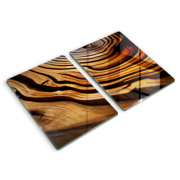 Placa din sticla protectie perete bucatarie Butuc de lemn