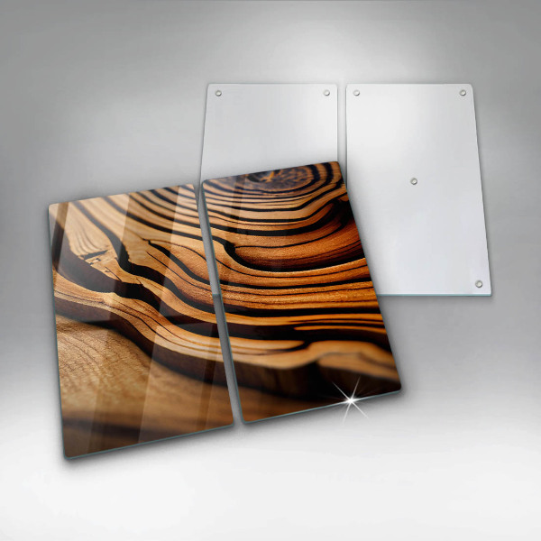 Placa din sticla protectie perete bucatarie Butuc de lemn