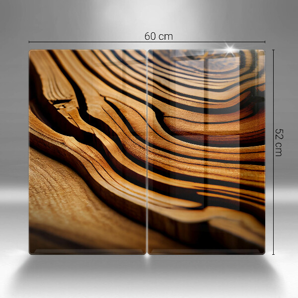 Placa din sticla protectie perete bucatarie Butuc de lemn