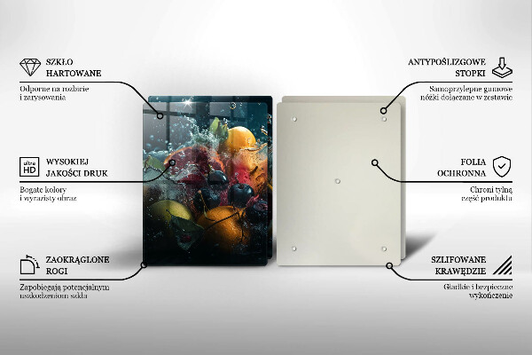 Placa din sticla protectie perete bucatarie Fructe în apă