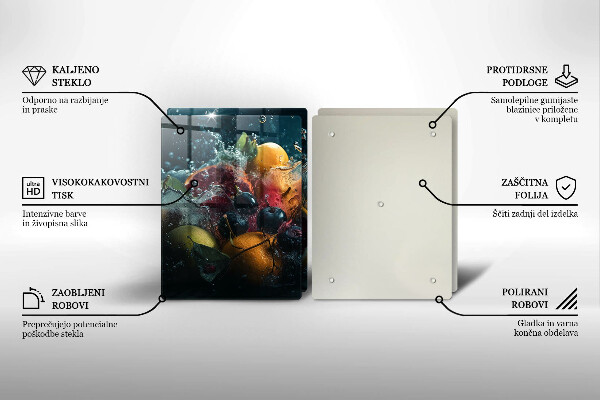 Placa din sticla protectie perete bucatarie Fructe în apă