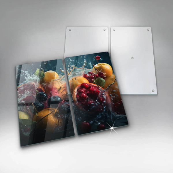 Placa din sticla protectie perete bucatarie Fructe în apă
