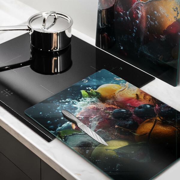 Placa din sticla protectie perete bucatarie Fructe în apă