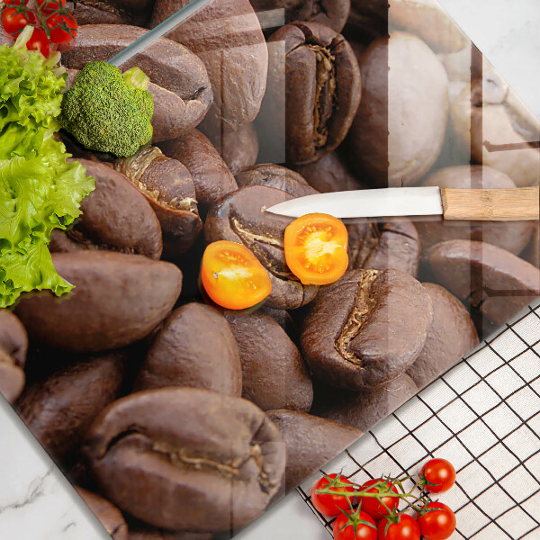 Placa din sticla protectie perete bucatarie Boabe de cafea