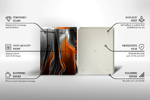 Placa din sticla protectie perete bucatarie Model abstract