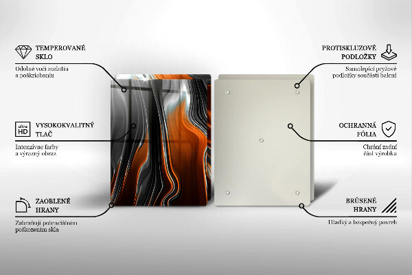 Placa din sticla protectie perete bucatarie Model abstract