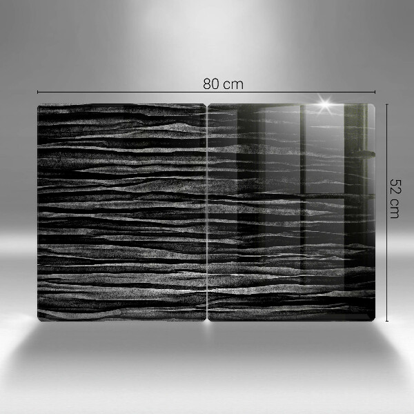 Placa din sticla protectie perete bucatarie Abstracția neagră