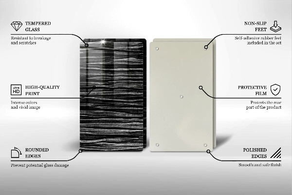 Placa din sticla protectie perete bucatarie Abstracția neagră