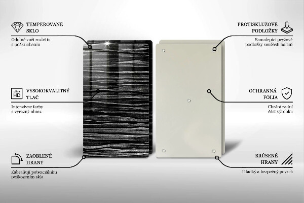 Placa din sticla protectie perete bucatarie Abstracția neagră