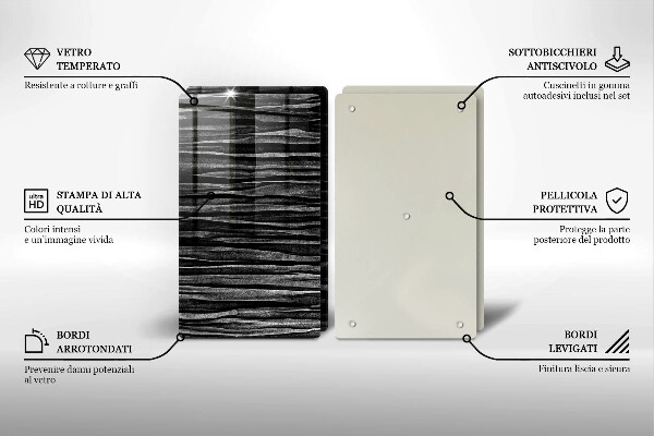 Placa din sticla protectie perete bucatarie Abstracția neagră