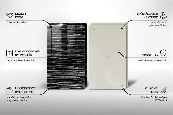 Placa din sticla protectie perete bucatarie Abstracția neagră