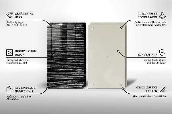 Placa din sticla protectie perete bucatarie Abstracția neagră
