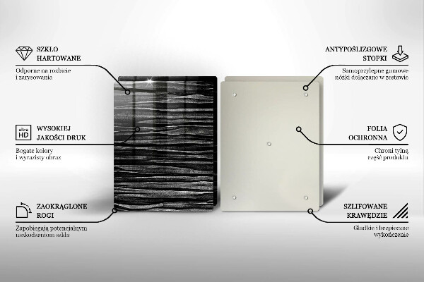 Placa din sticla protectie perete bucatarie Abstracția neagră