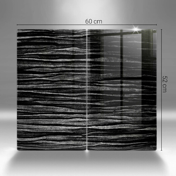 Placa din sticla protectie perete bucatarie Abstracția neagră
